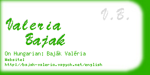 valeria bajak business card