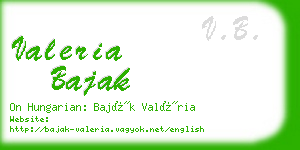 valeria bajak business card